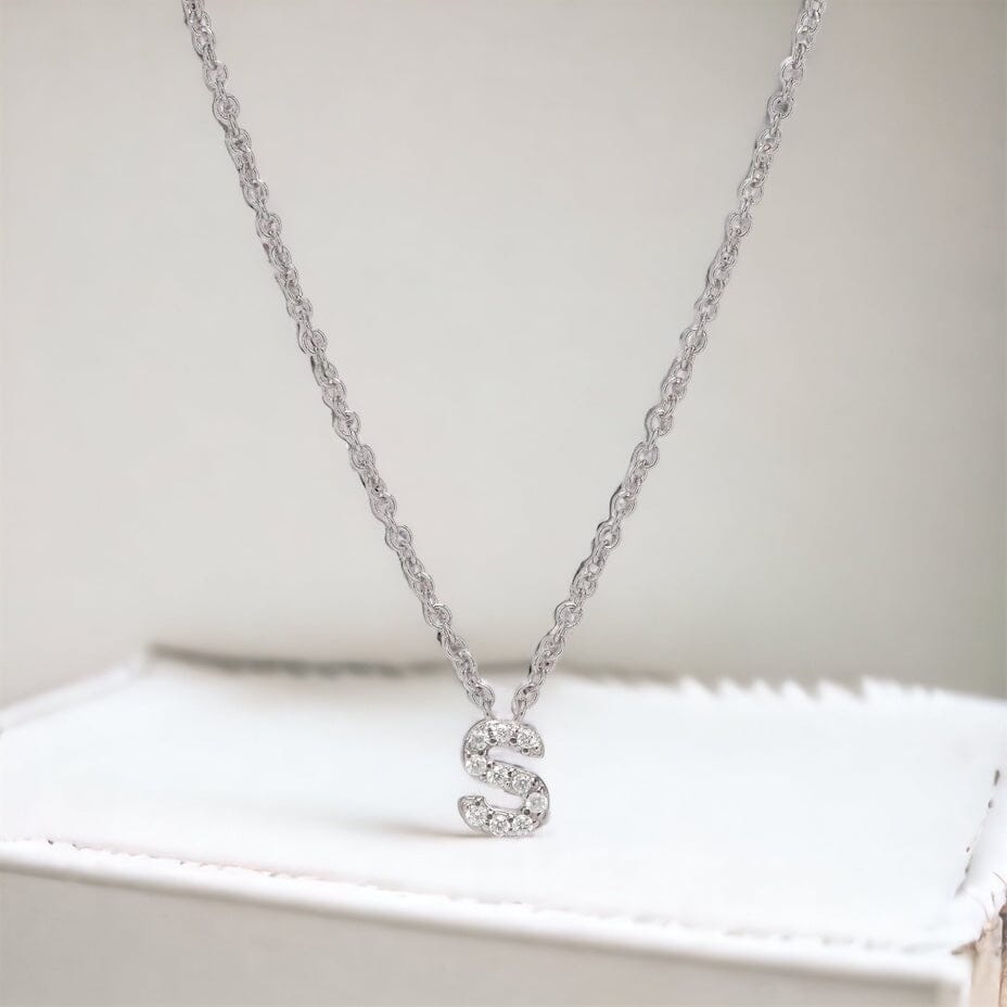 INITIAL NECKLACE SILVER