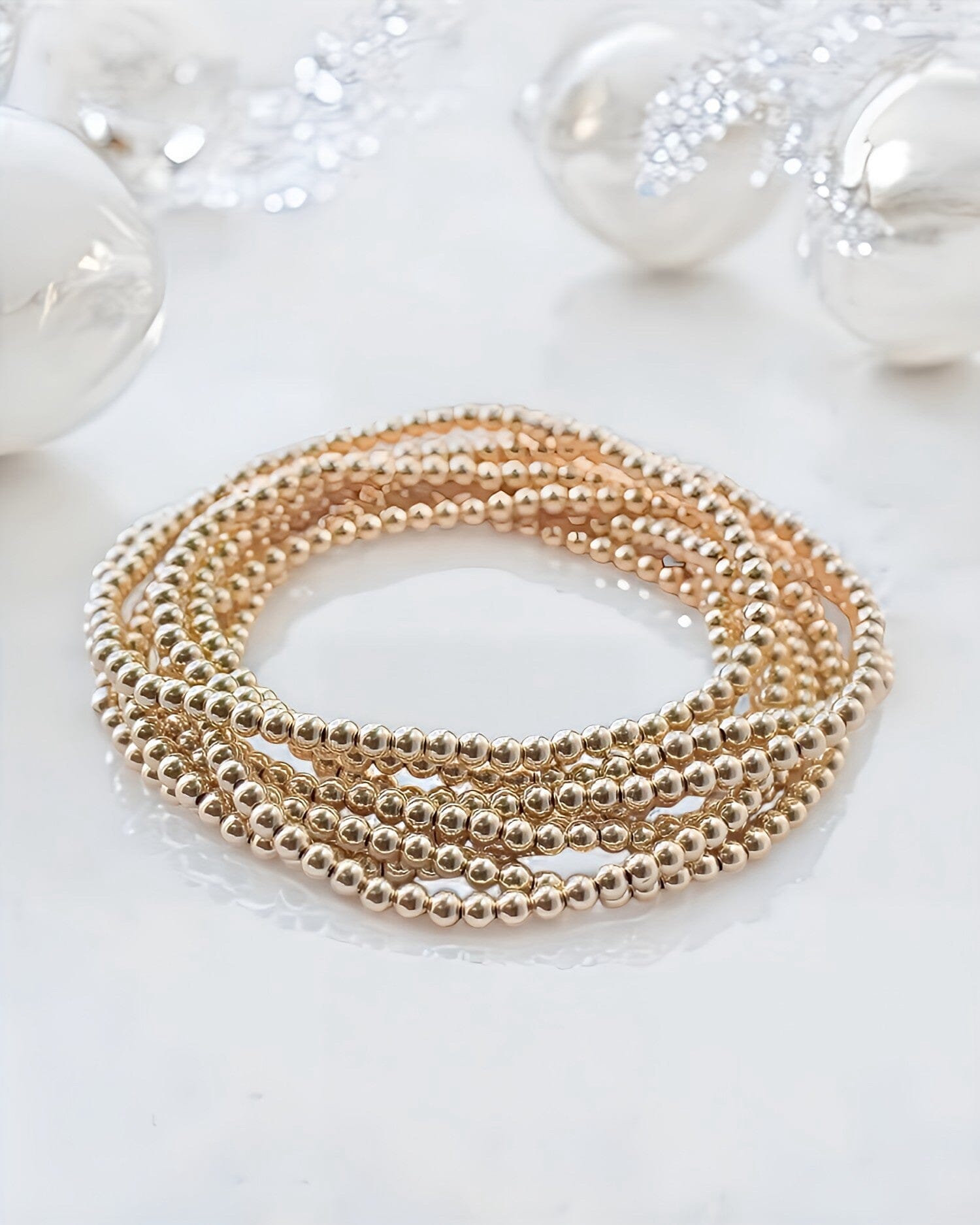 GOLD FILL BEADED BRACELETS