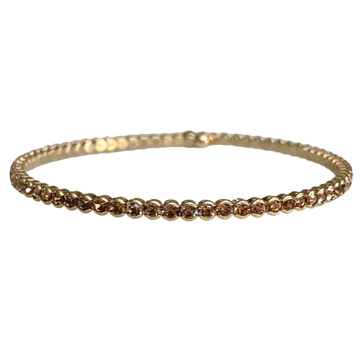 SPARKLING CRYSTAL BANGLE - SMALL TOPAZ STONE