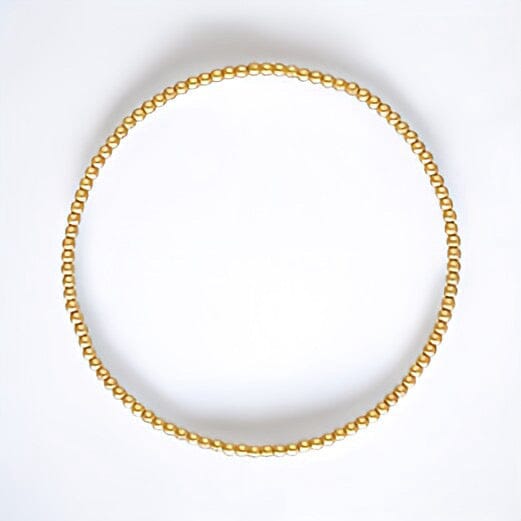 TEENY TINY GOLD FILL 2MM BEADED BRACELET