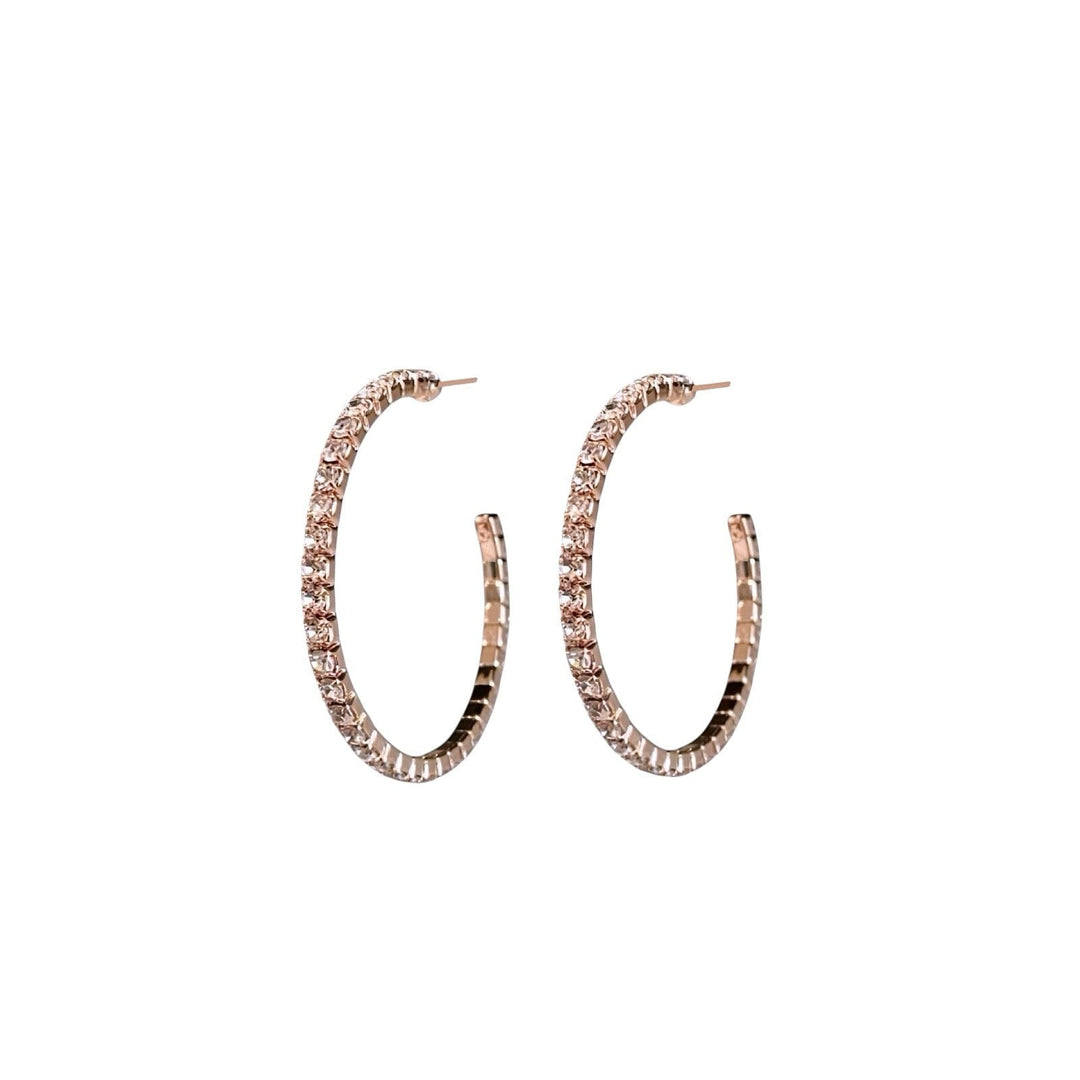 CRYSTAL HOOPS ROSE