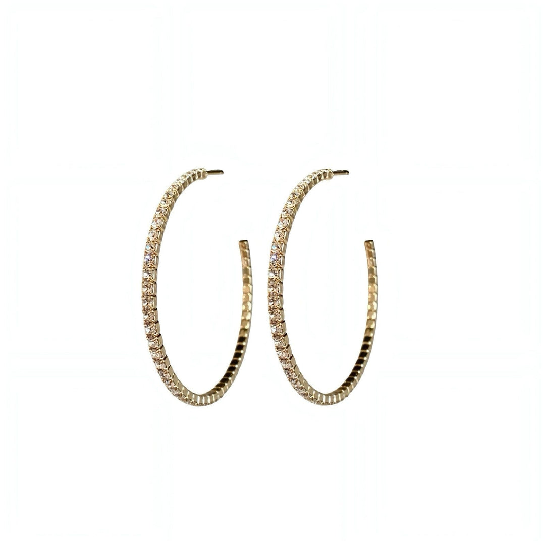 CRYSTAL HOOPS GOLD