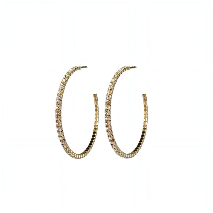 CRYSTAL HOOPS GOLD