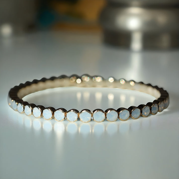 CALI CRYSTAL BANGLE WHITE OPAL