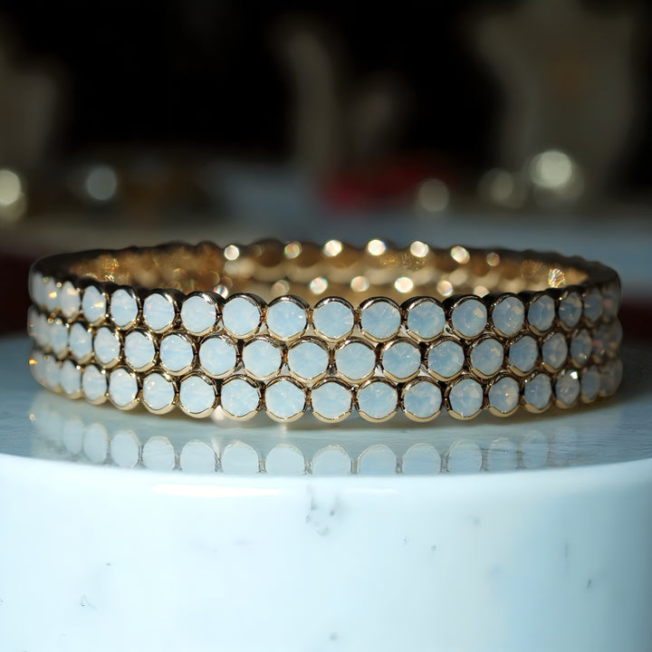 CALI CRYSTAL BANGLE WHITE OPAL