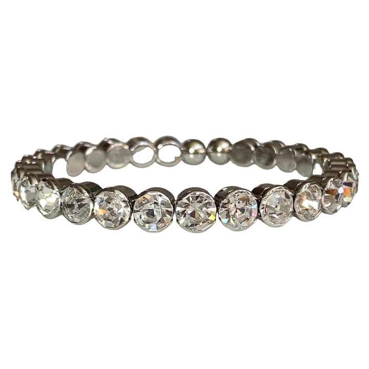 STATEMENT CRYSTAL BANGLE - SILVER