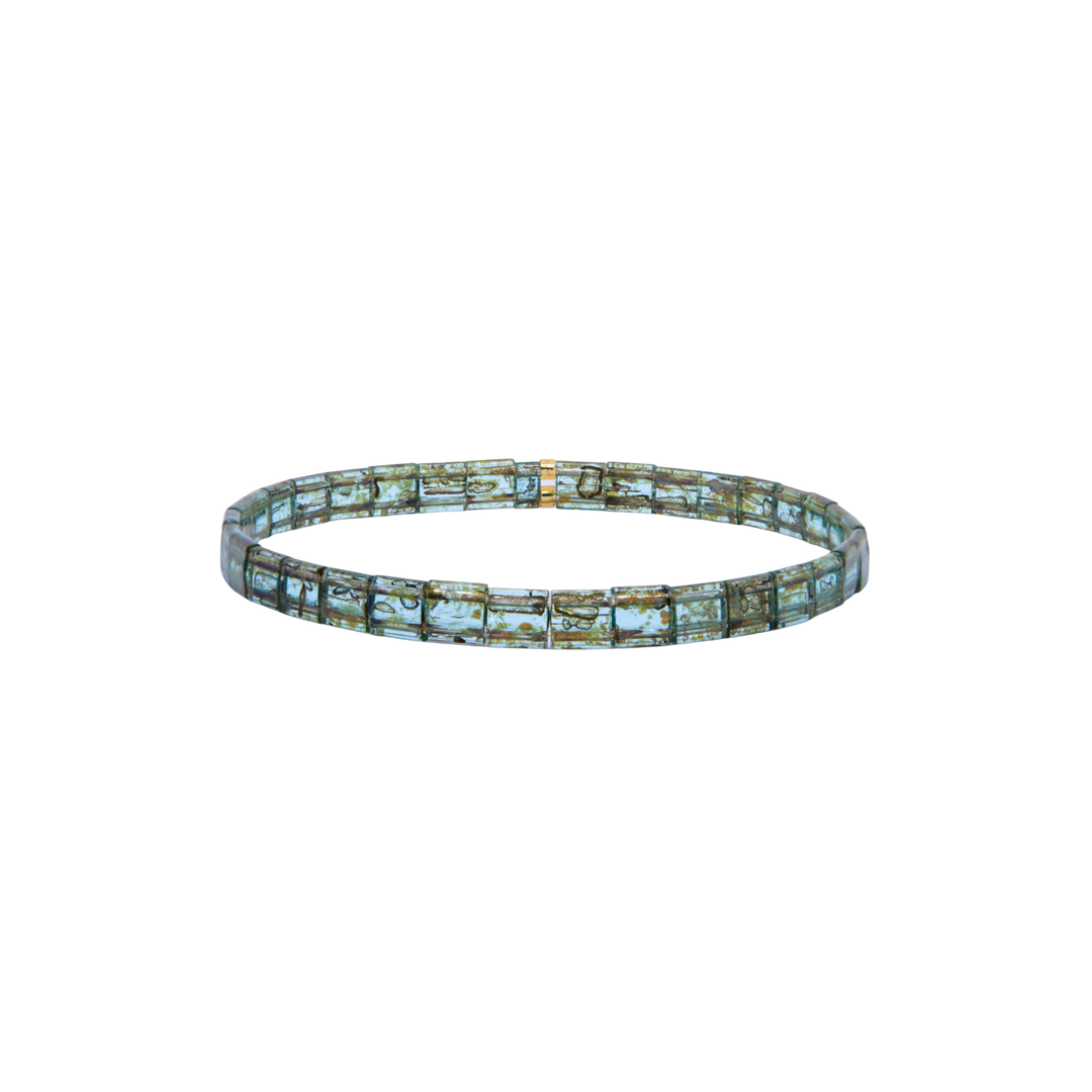 Aegean Tila Bracelet – Miyuki glass bead stretch bracelet – Sugar Bean Jewelry