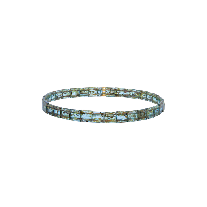 Aegean Tila Bracelet – Miyuki glass bead stretch bracelet – Sugar Bean Jewelry