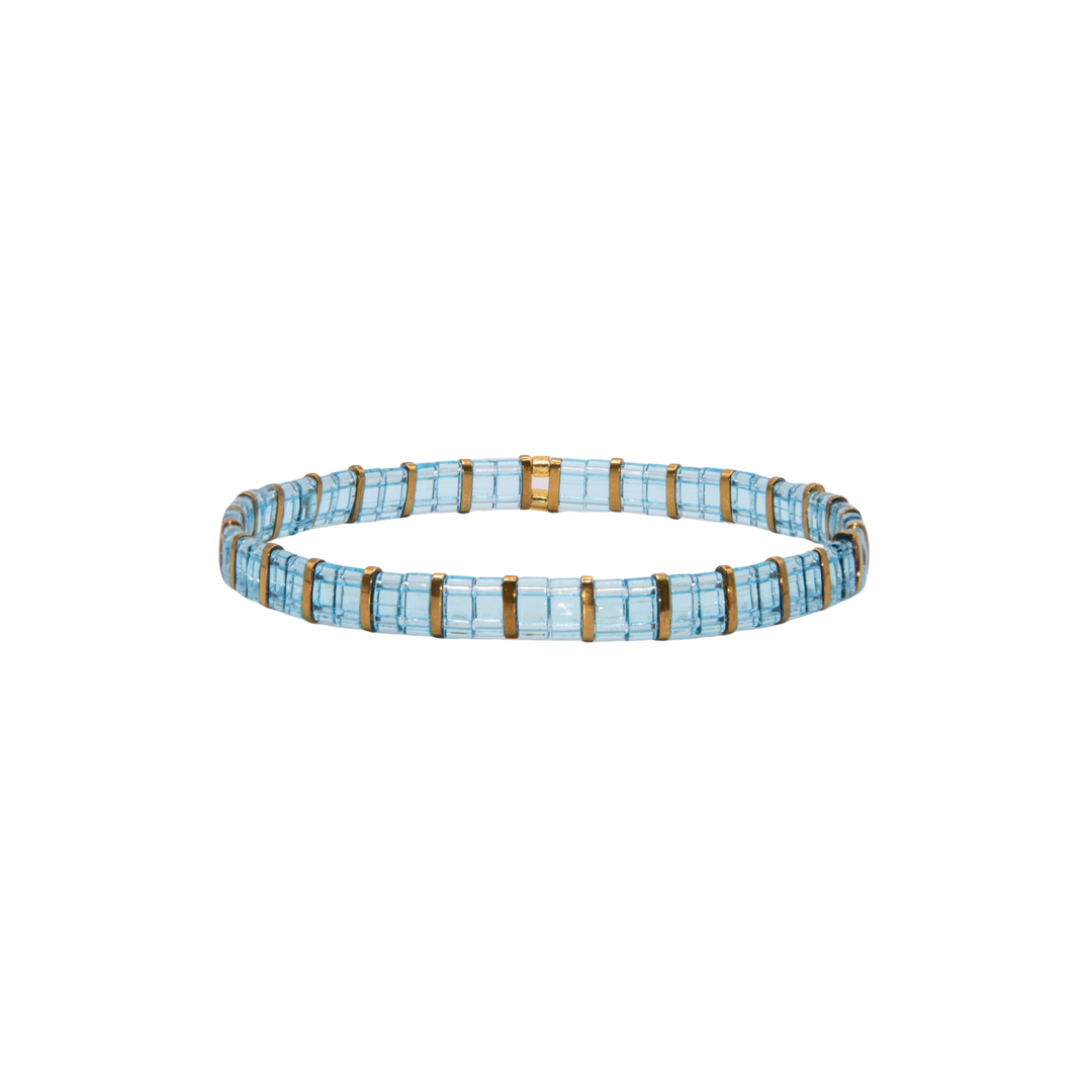 Aquarelle Tila Bracelet – Miyuki glass bead stretch bracelet – Sugar Bean Jewelry
