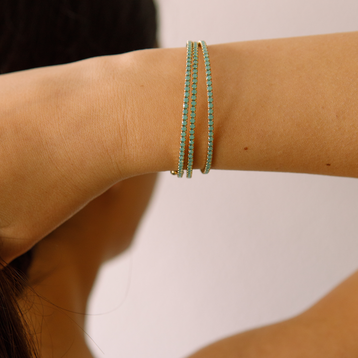 Green Opal Crystal Bangle