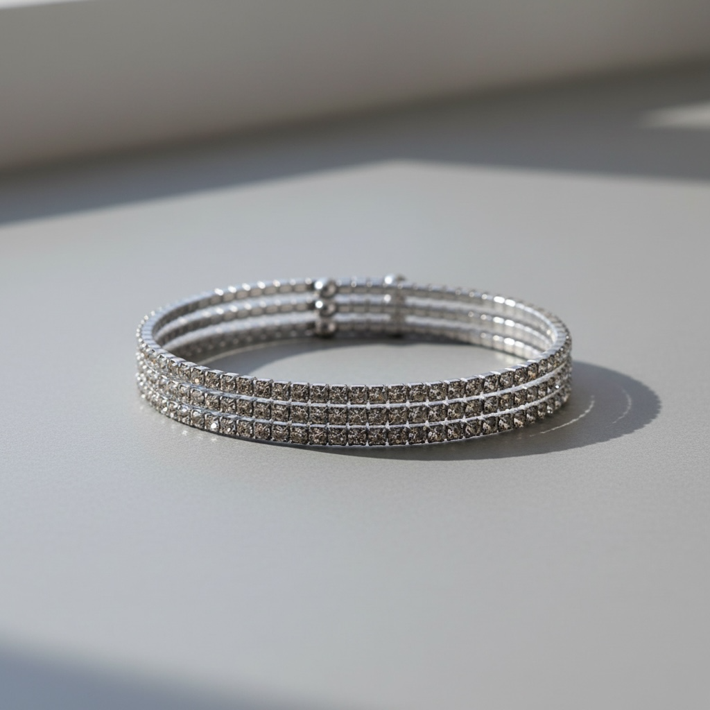 CLASSIC CRYSTAL BANGLE STACK - BLACK DIAMOND