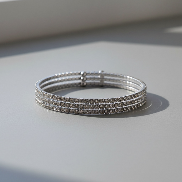 CLASSIC CRYSTAL BANGLE STACK - BLACK DIAMOND