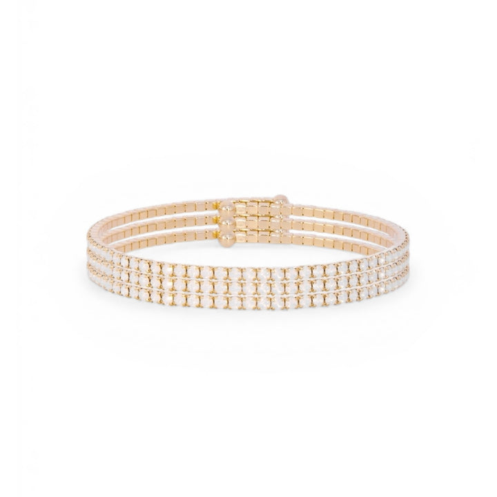 CLASSIC CRYSTAL BANGLE STACK - WHITE OPAL