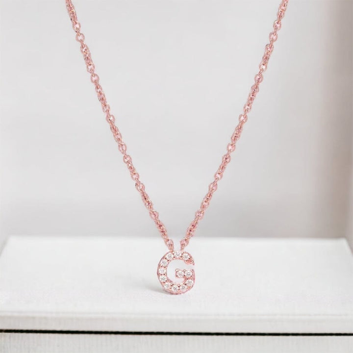 INITIAL NECKLACE ROSE GOLD