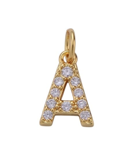 Mini Letter Charm Bracelet • 2.5mm Gold Fill Beads