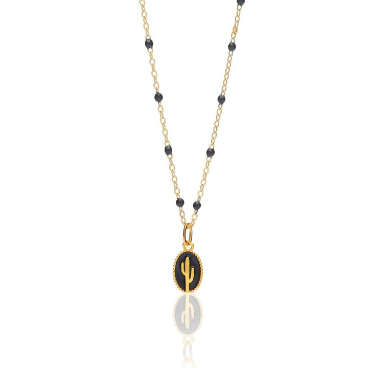 SONORAN RESIN PEARL NECKLACE BLACK