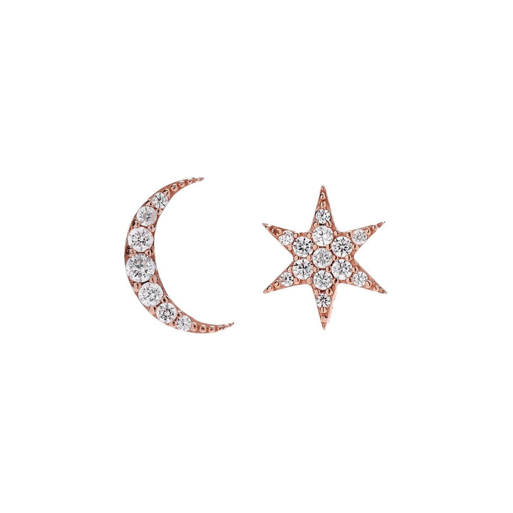 STAR AND MOON STUD EARRINGS