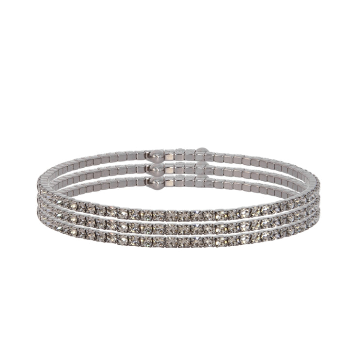 CLASSIC CRYSTAL BANGLE STACK - BLACK DIAMOND