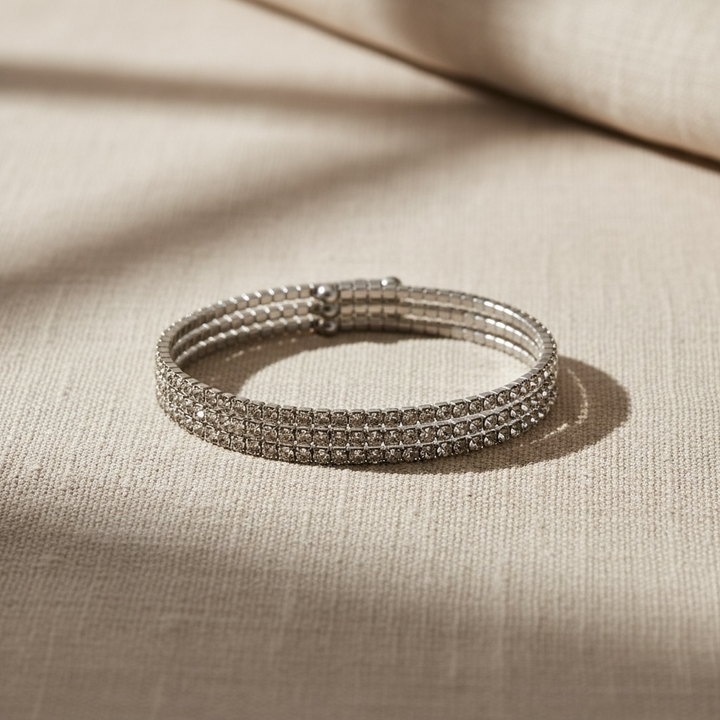 CLASSIC CRYSTAL BANGLE STACK - BLACK DIAMOND