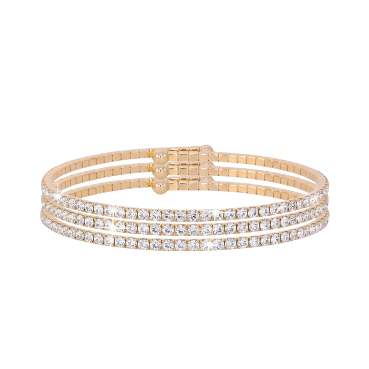 CLASSIC CRYSTAL BANGLE STACK - GOLD