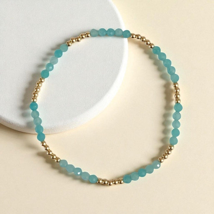 Bliss Bracelet • Aquamarine & 18k Gold-Filled Beads