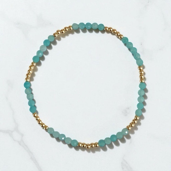 Bliss Bracelet • Aquamarine & 18k Gold-Filled Beads