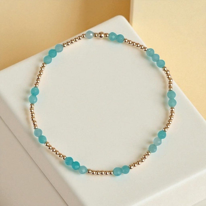Hope Bracelet • Aquamarine & 18k Gold-Filled Beads
