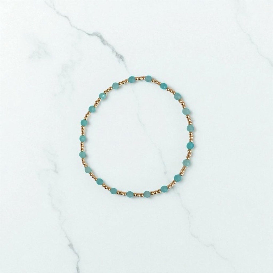 Sincerity Bracelet • Aquamarine & 18k Gold-Filled Beads