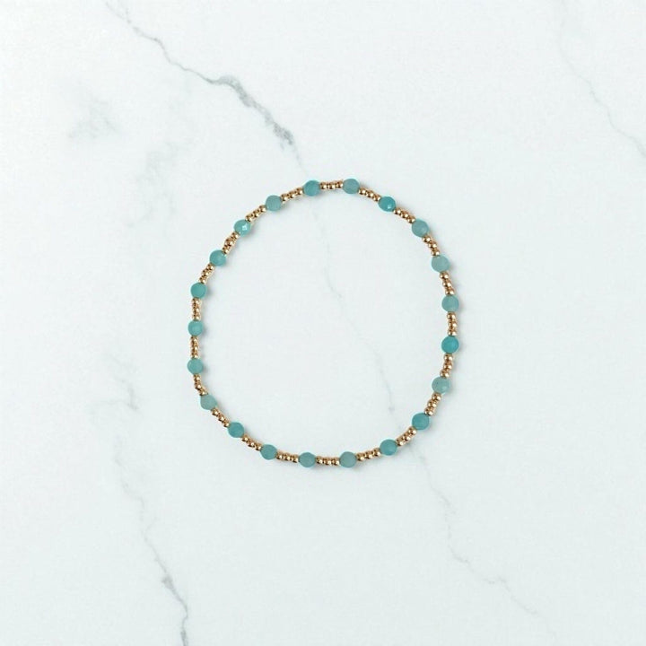 Sincerity Bracelet • Aquamarine & 18k Gold-Filled Beads