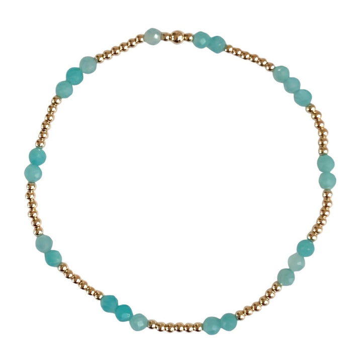 Hope Bracelet • Aquamarine & 18k Gold-Filled Beads