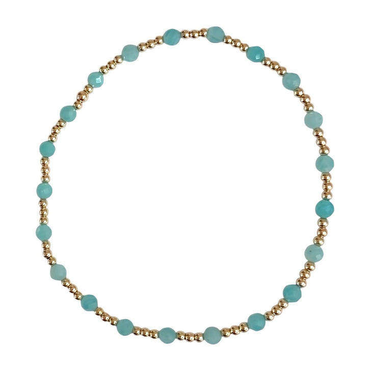 Sincerity Bracelet • Aquamarine & 18k Gold-Filled Beads