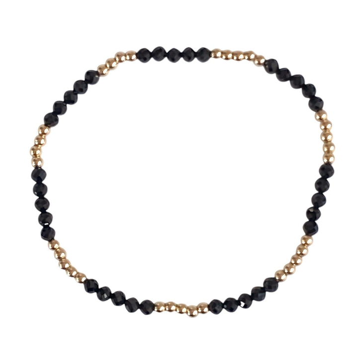 Bliss Bracelet • Black Onyx & 18k Gold-Filled Beads