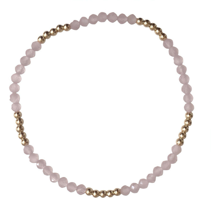 Bliss Bracelet • Rose Quartz & 18k Gold-Filled Beads