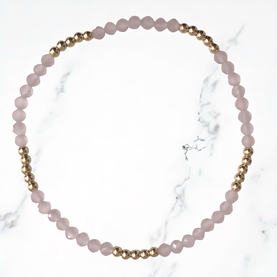 Bliss Bracelet • Rose Quartz & 18k Gold-Filled Beads