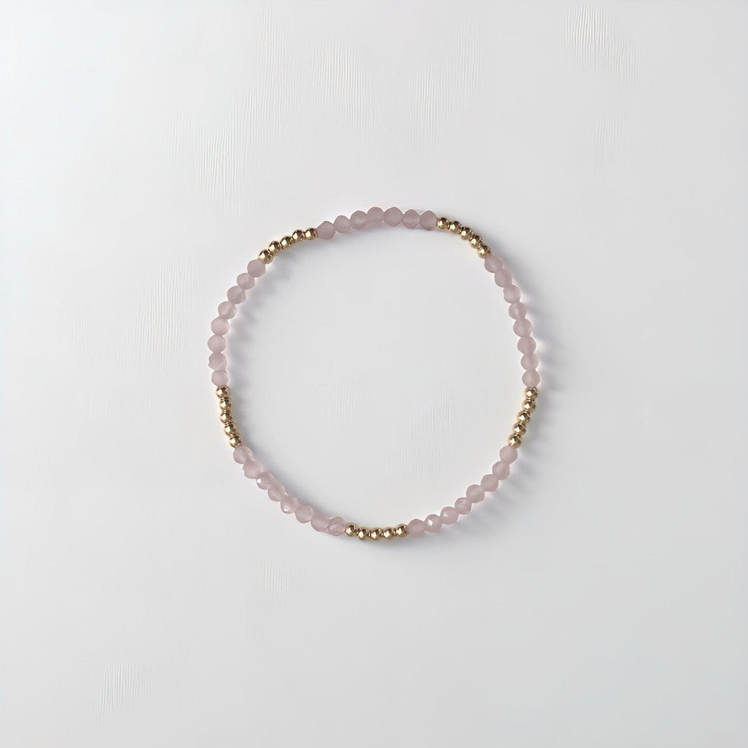 Bliss Bracelet • Rose Quartz & 18k Gold-Filled Beads