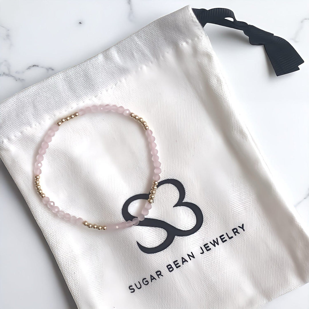 Bliss Bracelet • Rose Quartz & 18k Gold-Filled Beads
