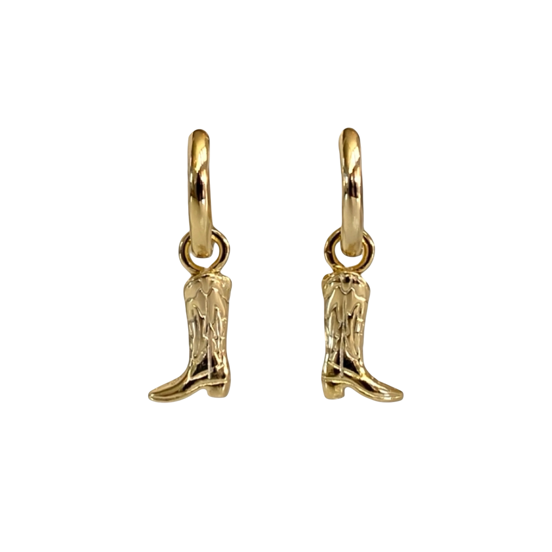 Cowboy Boot Huggie Earrings