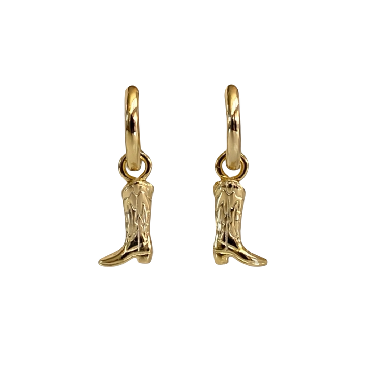 Cowboy Boot Huggie Earrings