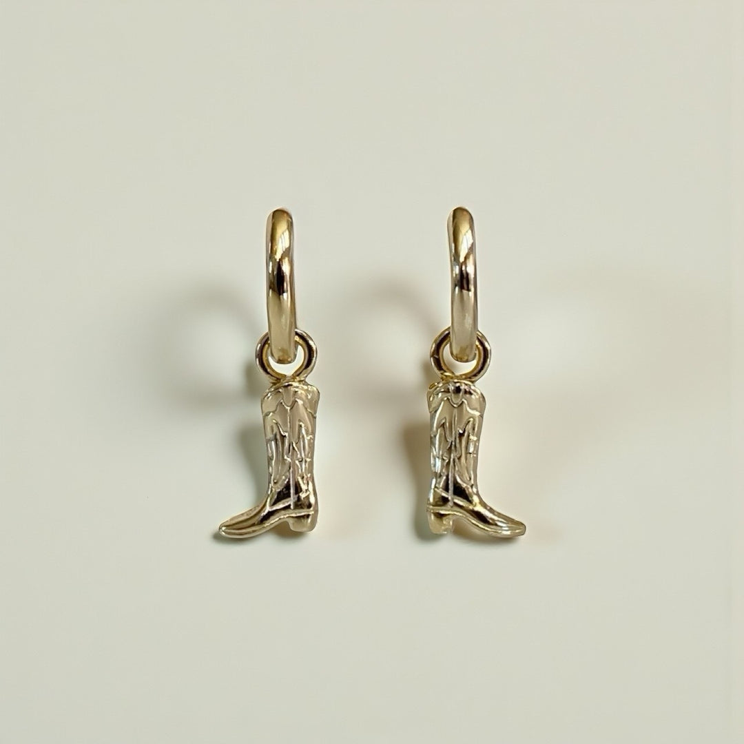 Cowboy Boot Huggie Earrings