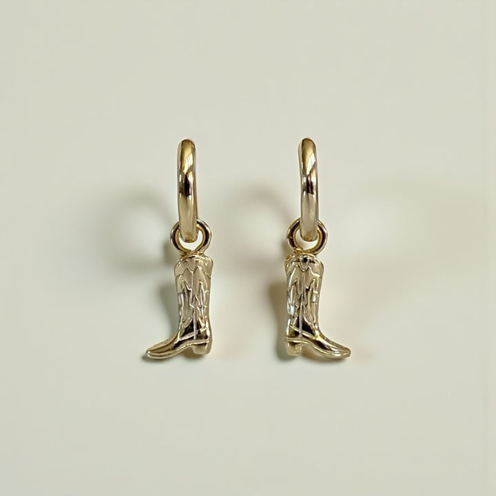 Cowboy Boot Huggie Earrings