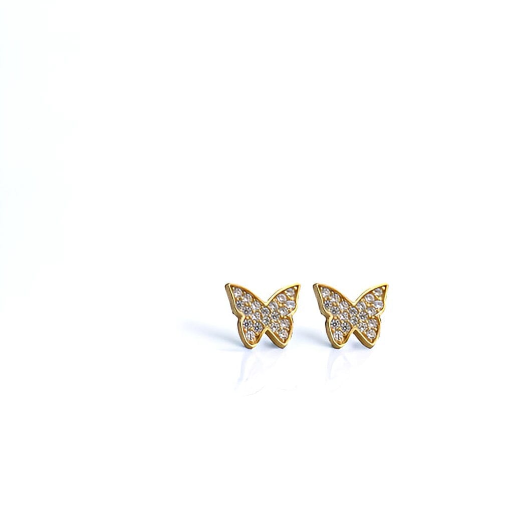 TINY BUTTERFLY STUD EARRINGS