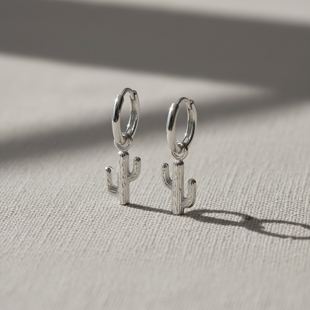 CACTUS HUGGIE EARRINGS
