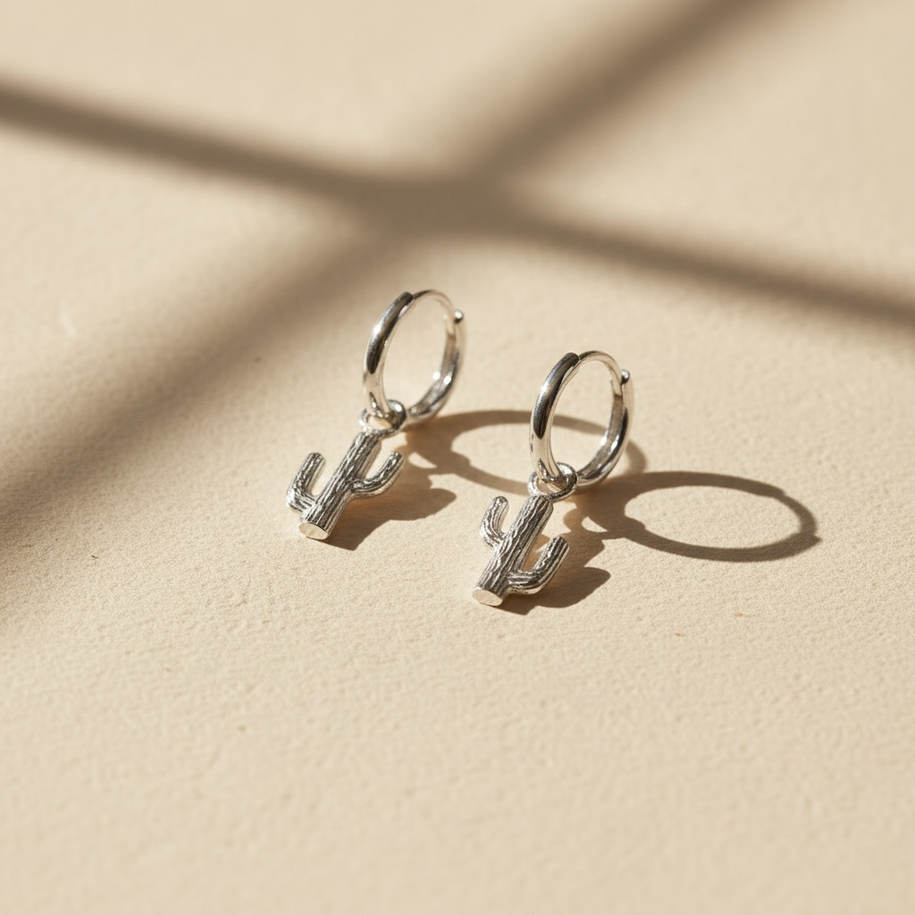 CACTUS HUGGIE EARRINGS