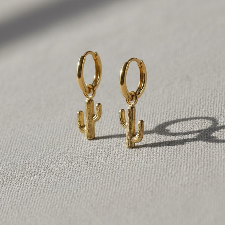 CACTUS HUGGIE EARRINGS