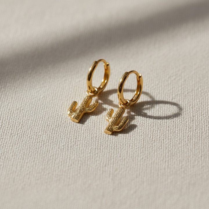 CACTUS HUGGIE EARRINGS