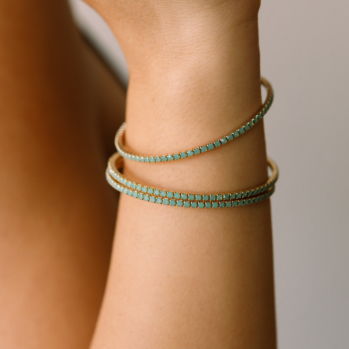 Green Opal Crystal Bangle