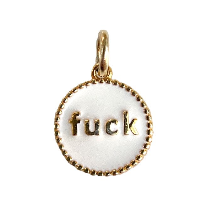 FUCK NECKLACE CHARM WHITE