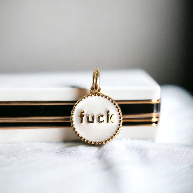 FUCK NECKLACE CHARM WHITE