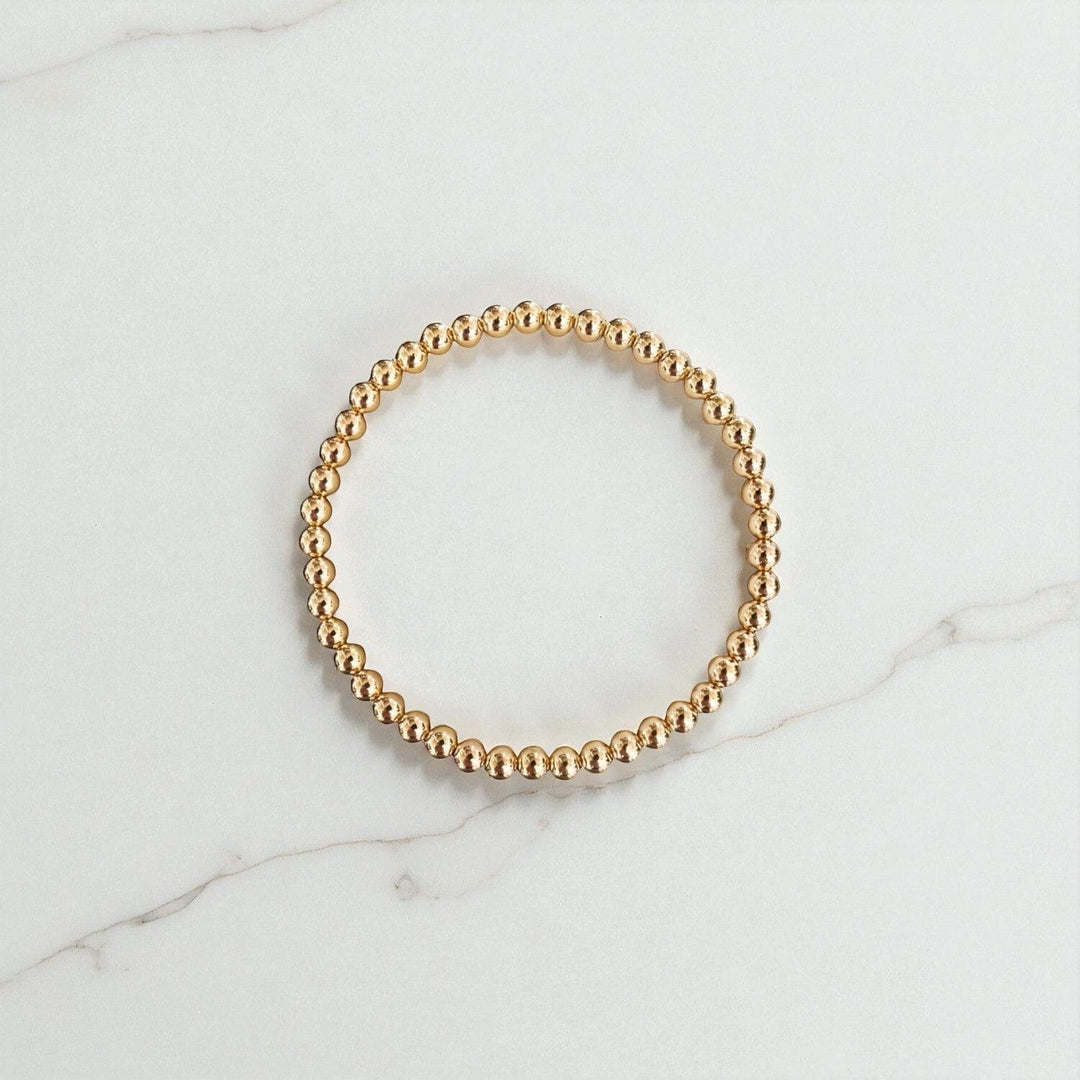 4mm Bead Bracelet • 18k Gold-Filled