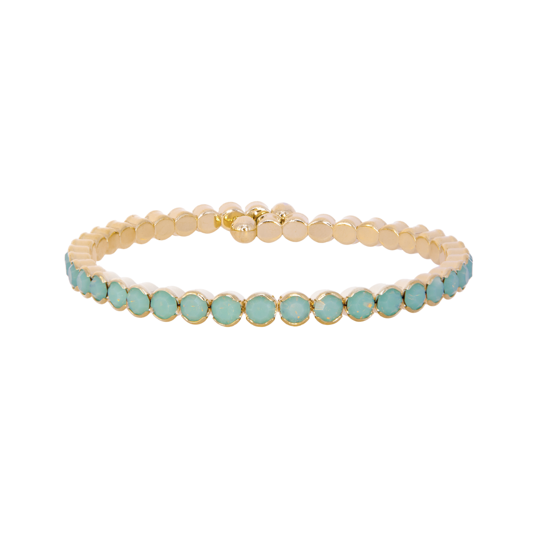 Green opal statement crystal bangle bracelet – Sugar Bean Jewelry